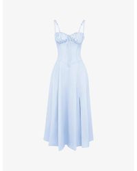 House Of Cb - Carmen Sleeveless Cotton-Blend Midi Dress - Lyst