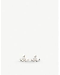 Vivienne Westwood - Ladies Crystal And Rhodium Silver Orb Design Mayfair Bas Relief Earrings - Lyst