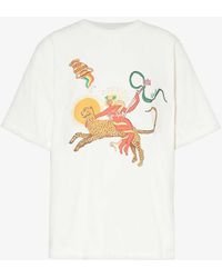 ALÉMAIS - Meagan Cheetah-print Organic Cotton-jersey T-shirt - Lyst