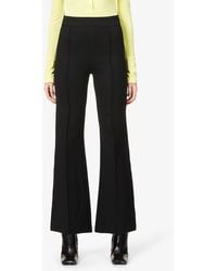 Spanx Womens Black Flared High-rise Stretch-woven Trousers M