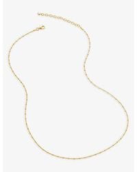 Monica Vinader - 18Ct-Plated Vermeil Sterling- Station Chain Necklace - Lyst