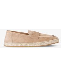 Brunello Cucinelli - Espadrille-sole Panelled Suede Penny Loafers - Lyst