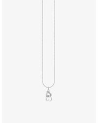 Thomas Sabo - Intertwined Hearts Sterling- And Zirconia Pendant Necklace - Lyst