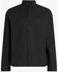 AllSaints - Hermosa Logo-embroidered Relaxed-fit Cotton Shirt - Lyst