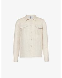 Eleventy - Spread-collar Regular-fit Linen Overshirt Xx - Lyst
