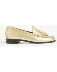 Sandro Matthew Metallic Leather Loafers