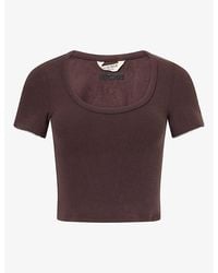 Lounge Underwear - Ribbed Short-Sleeve Stretch-Jersey Pyjama Top - Lyst
