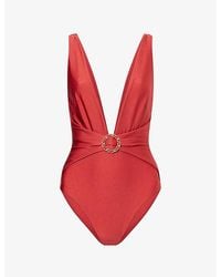 Zimmermann - Roselight Plunge Chain Swimsuit - Lyst