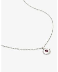 Monica Vinader - January Birthstone Sterling- And Garnet Necklace - Lyst