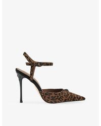 Kurt Geiger - Eagle Point Heeled Suede Courts - Lyst