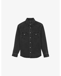 Reiss - Finley Washed Denim Overshirt - Lyst