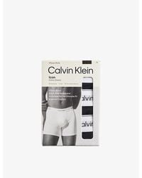 Calvin Klein - Icon Logo-Waistband Pack Of Three Stretch-Cotton Boxer Briefs - Lyst