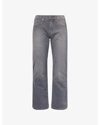 PAIGE - Transcend Normandie Straight Stretch-Denim Jeans - Lyst