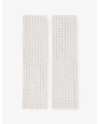Maje - Rhinestone-Embellished Wool Mittens - Lyst