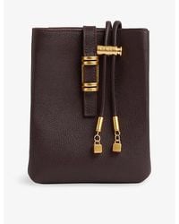 Reiss - Vienna Leather Phone Pouch - Lyst