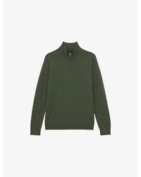 Reiss - Blackhall Half-Zip Long-Sleeve Merino-Wool Jumper - Lyst