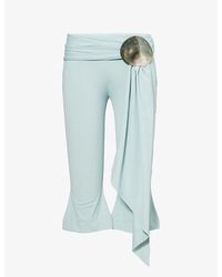 Conner Ives - Sash Belt Stretch-Jersey Capri Trousers - Lyst