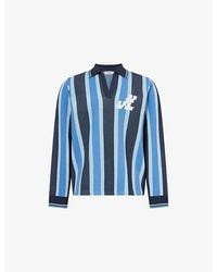 J.Lindeberg - Silas Striped Knitted Polo Shirt - Lyst