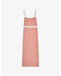 Reiss - Asher Wave-Trim Crepe Midi Dress - Lyst