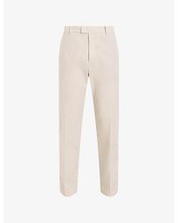 AllSaints - Bailey Mars Pressed-crease Organic-cotton Trousers - Lyst