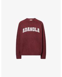 ADANOLA - Varsity Boucle-Logo Cotton And Wool-Blend Oversized Jumper - Lyst