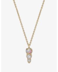 Astley Clarke - Interstellar 14Ct- Opal And 0.055Ct Lab-Grown Diamond Pendant Necklace - Lyst
