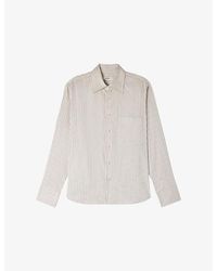 Sandro - Striped Relaxed-Fit Lyocell Shirt - Lyst