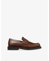 Jimmy Choo - Buff Burnished Leather Loafers - Lyst
