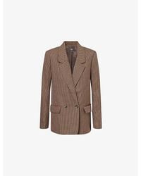PAIGE - Quentin Houndstooth Wool-Blend Blazer - Lyst