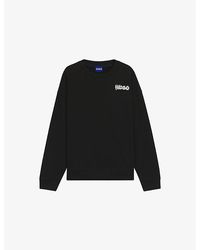HUGO - Brand-Print Relaxed-Fit Cotton-Jersey Sweatshirt - Lyst