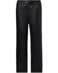 Yves Salomon - Straight-leg Relaxed-fit Mid-rise Leather Trousers - Lyst