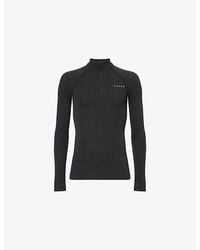 FALKE - Tech Quarter-Zip Stretch-Wool Blend Top - Lyst