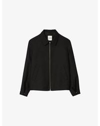 Sandro - Regular-Fit Zip-Up Wool-Blend Jacket - Lyst