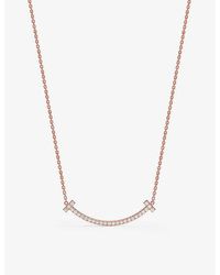 Tiffany & Co. 18kt Rose Gold Tiffany T Smile Bracelet in Metallic | Lyst