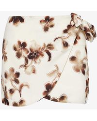 Bec & Bridge - Pauline Floral-print Stretch-woven Mini Skirt - Lyst