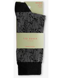 Ted Baker - Sokkelv Horse-pattern Stretch-knit Socks - Lyst