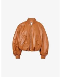Givenchy - Cocoon Cropped Leather Bomber Jacket - Lyst