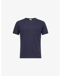 Sunspel - Short-Sleeve Cotton-Linen T-Shirt - Lyst