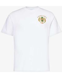 Casablancabrand - Joyaux D'afrique Graphic-print Organic Cotton-jersey T-shirt - Lyst