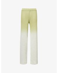 Daily Paper - Adaeze -pattern Cotton-blend Knitted Trousers - Lyst