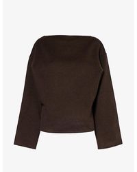 Totême - Straight-neck Double-faced Wool Top - Lyst