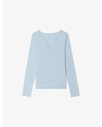 Zadig & Voltaire - Tunisien Graphic-Print Long-Sleeve Cotton T-Shirt - Lyst