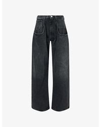 Maison Margiela - Contrast-Insert Straight-Leg Denim Jeans - Lyst
