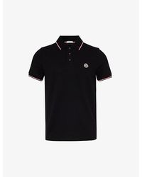 Moncler - Brand-Patch Split-Hem Cotton-Piqué Polo Shirt - Lyst