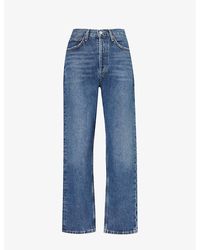 Agolde - 90s Faded-wash Straight-leg Mid-rise Organic-denim Jeans - Lyst
