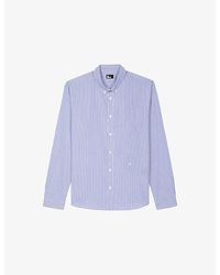 The Kooples - Striped Long-Sleeved Cotton Shirt - Lyst