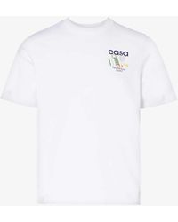 Casablancabrand - Equipement Graphic-print Organic-cotton T-shirt - Lyst