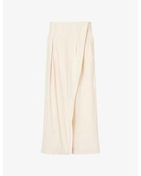 Issey Miyake - Looped Wrap-Front Woven Trousers - Lyst