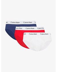 Calvin Klein - Pack Of Three Classic Stretch-cotton Briefs - Lyst