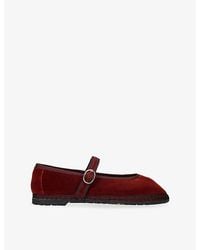 Flabelus - Pierre Sienna Velvet Mary-Jane Flats - Lyst